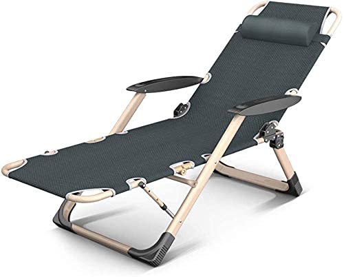 Chaise Longue Pliante Robuste en Métal Durable - Fauteuil de Jardin Inclinable à Gravité Zéro
