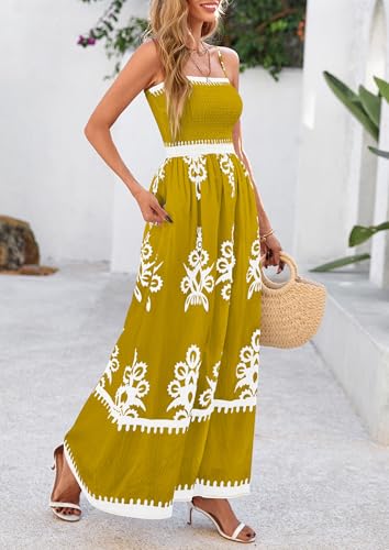 Image of PRETTYGARDEN Women's Summer Boho Maxi Dress Floral Sundresses