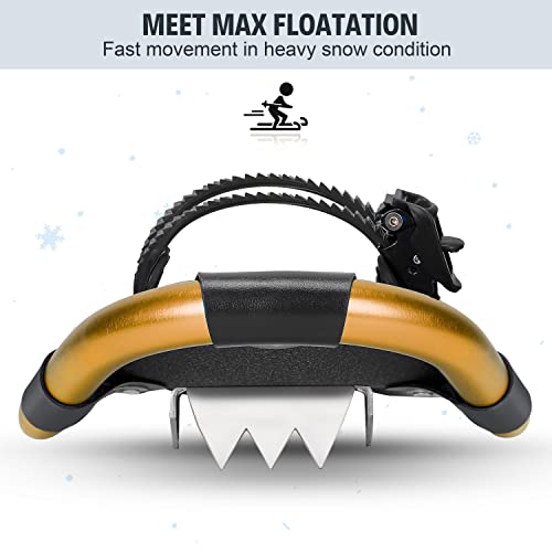 Gpeng Snowshoes For Men Women Youth Kids, Lightweight Aluminum Alloy All Terrain Snow Shoes With Adjustable Ratchet Bindings With Carrying Tote Bag,14"/21"/ 25"/27"/ 30"(Black, 21 Inch) #TOP5