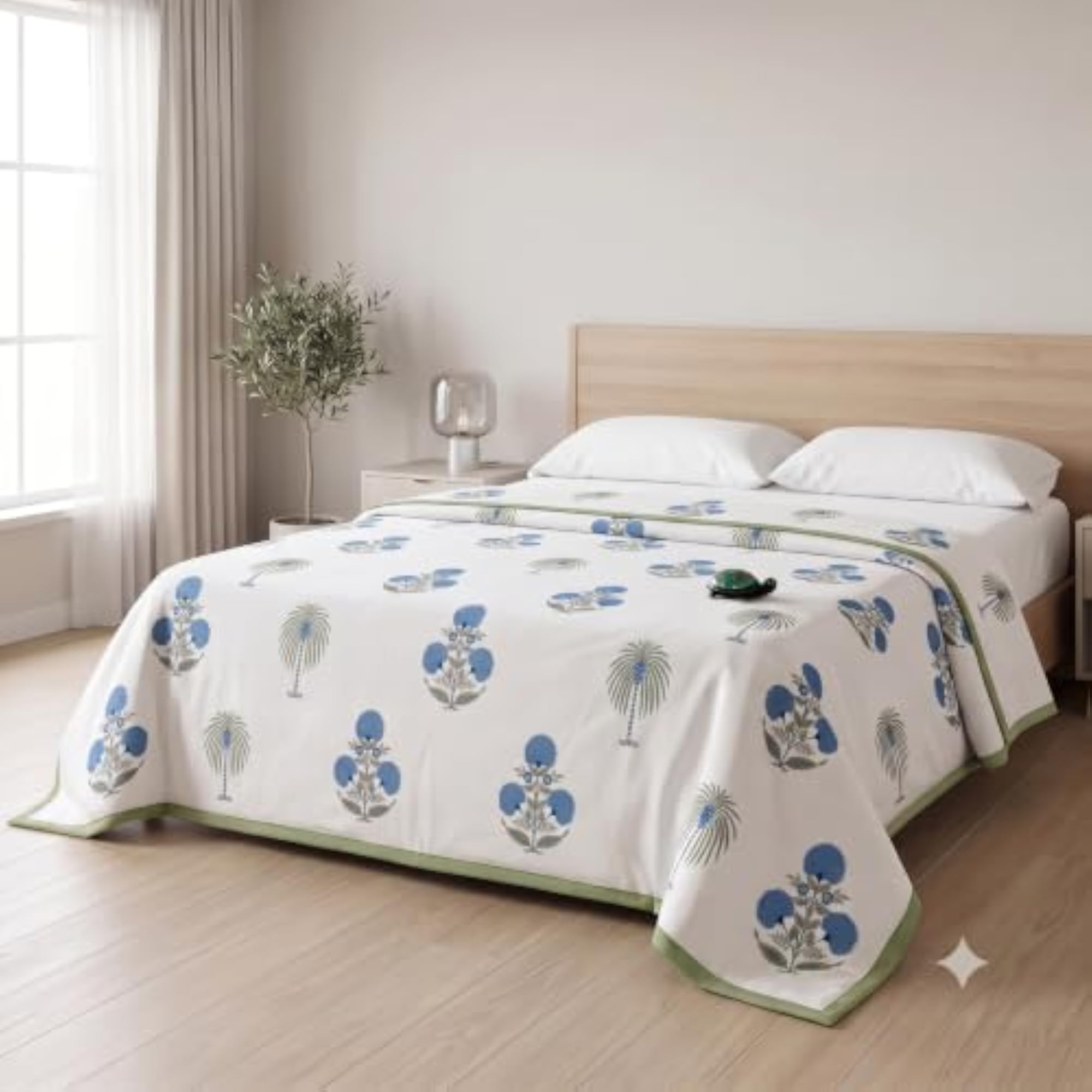 Original Handblock Print Pure Mulmul Cotton Double Bed Dohar