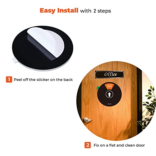 office door sign do not disturbcome in welcomeout of officein a meetingback soonworking remotely 6 options ljscare privacy door sign 6 inch black