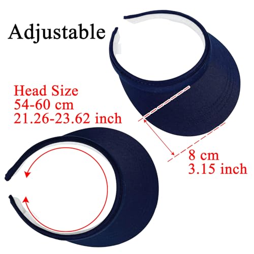 Image of Sun Visor Hats Women Wide Brim Adjustable Clip On Visors Beach Men Hat