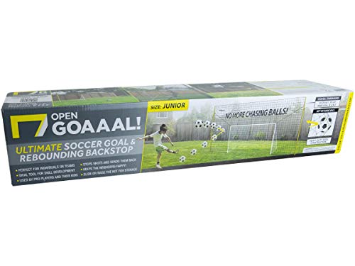 Open Goaaal Usa - Soccer Goal Bundle Includes Junior Soccer Goal/Soccer Backstop/Soccer Rebounder All In One And Practice Targets (2 Pack) For Volley, Passing, And Solo Training #TOP2