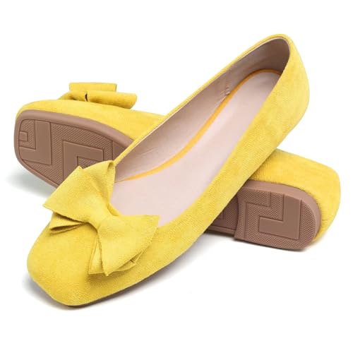 Image of Dear Time Women's Flats Shoes Bowknot Dressy Ballets Loafers Wedding Business Casual Walking Shoes