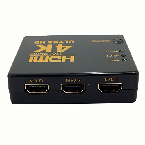 Fronttech 3 In 1 Out Hdmi Switch Hub Switcher, 3-Port Hdmi Audio/Video Switcher For 4K Ultra Hd Device, Hdtv, Xbox, Ps3 #TOP1