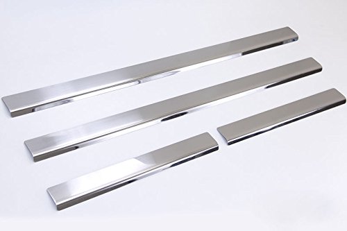 Listones de Umbral Potenciador de acero inoxidable mate, 4 piezas Set