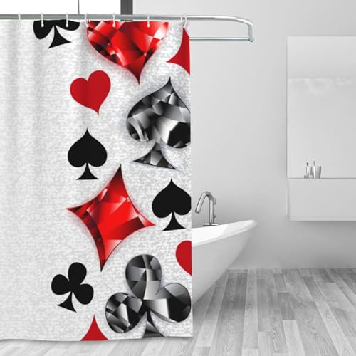 Rideau de douche polygonale as de pique imperméable 183x183 cm - 8