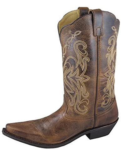Smoky Mountain Boots | Madison Series | Womenâ€™s Western Boot | 10-Inch Height | Snip Toe | Genuine Leather | Rubber Sole & Western Heel | Man-Made Lining & Leather Upper | Steel Shank