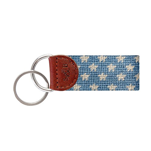 Smathers & Branson Men's Needlepoint Key Fob Stars and Stripes/Multi