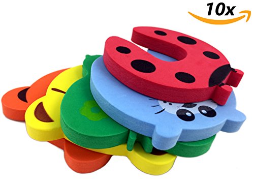 liltourist 10 x Baby Protección para los dedos, espuma Tope para puerta, niños Puerta Seguridad, seguridad puerta Stop, tope para puerta, protección para los dedos, 10 pieza, por 2 colores