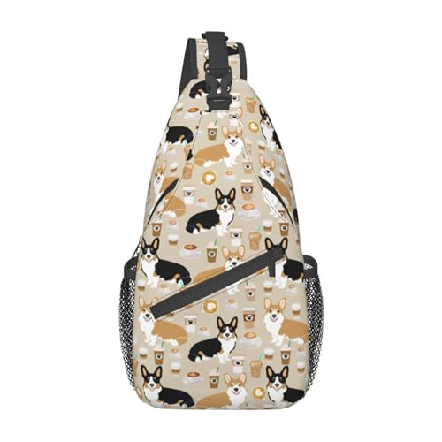 Corgi Sling Bag Crossbody Backpack for Corgi Lovers