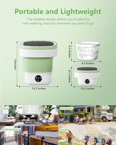 image for MIHEQIKQI Portable Washing Machine, 13L Large Capacity Laundry Washer 