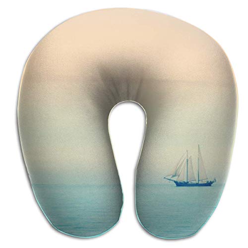 tyui7 Bateau en mer Oreiller en Forme de U Oreiller en Mousse à mémoire de Cou pour Le Voyage et Le soulagement de la Douleur au Cou Oreillers cervicaux Confortables
