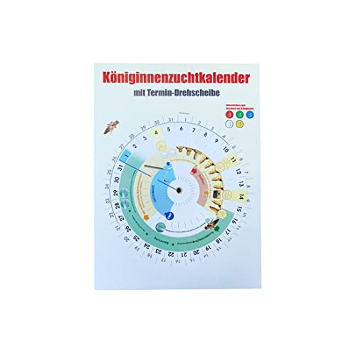 Königinnen Zuchtkalender mit Drehscheibe Anleitung Kalender Imkerei Bienen Cover