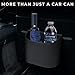 COZILO Leather Car Trash Can – Leakproof & Easy-to-Clean Car Trash Bin for Cars, SUVs & Trucks | Includes 60 Trash Bags, Easy Install, Black