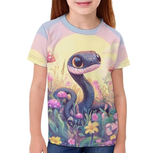 Image of Kids Graphic T-Shirt Boys Girls Novelty Tees Top Short Sleeve Shirts Summer Blouses 3-16