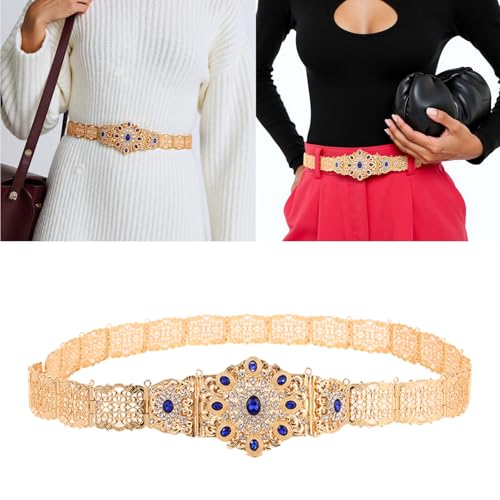 Blingbling Waist Belt Stylish Carved Floral Waist Chain Belt Elaborate Chain Belly Chain for Wedding Waist Chain2