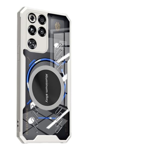 For Redmagic 11Pro+ �p�~���O�N�[�����O�P�[�X MagSafe�Ή� �O���t�F�����M�݌v �ϏՌ� ���b�h�}�W�b�N �X�}�z��p���M�J�o�[