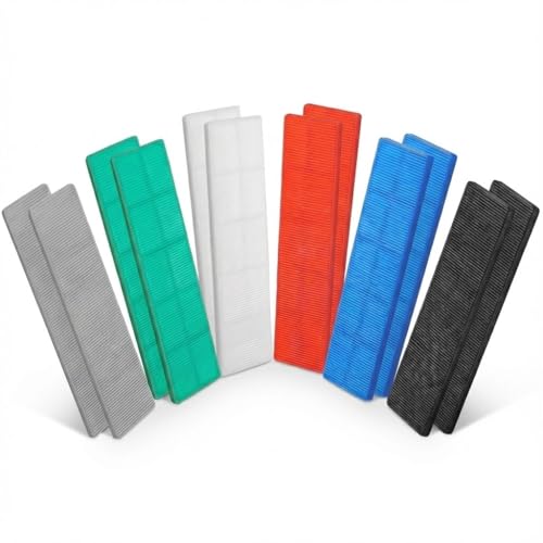 Lot de 120 emballages plats de vitrage en plastique pour cales de nivellement (1 à 6 mm) - Assortiment d'entretoises en plastique pour fenêtre et porte - Pour bricolage et décoration d'intérieur - 28