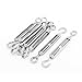 Aexit M5 Thread Fall Protection 12cm Length Adjustable 304 Stainless Steel Eye Hook Turnbuckle Restraint Ropes & Lanyards 8 Pcs