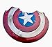 Captain Broken America Shield - Medieval Damaged Captain Shield - Metal Replica Adult America Shield for Halloween, Cosplay, Role-Play and Theater Play Captain Real Shield Cosplay Party Props, Red,