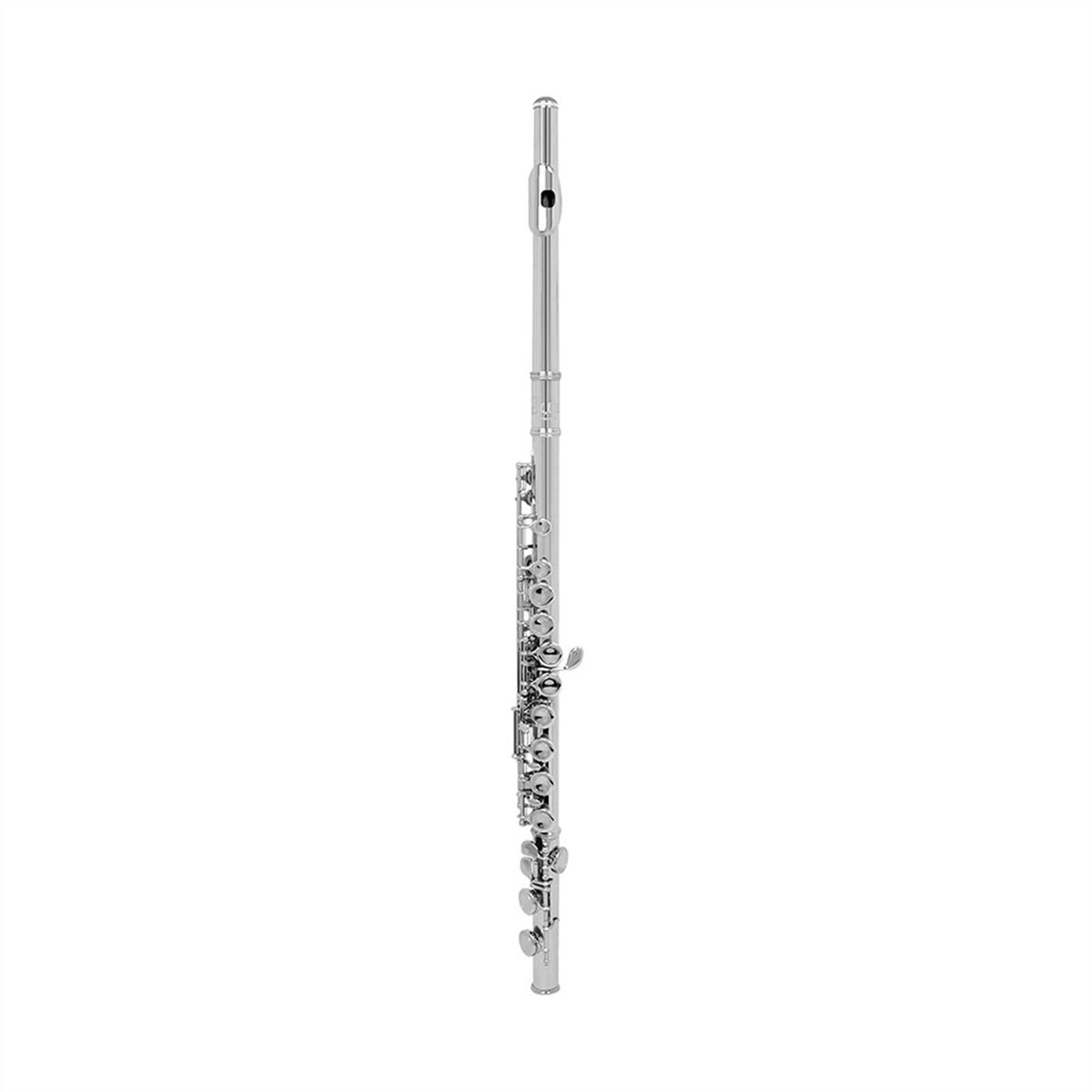 ZUZU 16 Agujeros Flauta C Tono Agujero Cerrado Plateado Plateado Cupronickel Flauta Instrumento De Viento De Madera con Estuche De Cuero Paño De Limpieza Kit Flauta