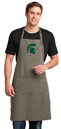 Broad Bay Michigan State Apron LARGE Mens Womens Michigan State Logo Gift Idea