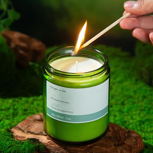 Bougie parfumée bois d'agar en pot de verre pour une ambiance relaxante et déco