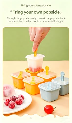 Molde para cubos de hielo grandes con tapa, pack de 3 miniatura 6
