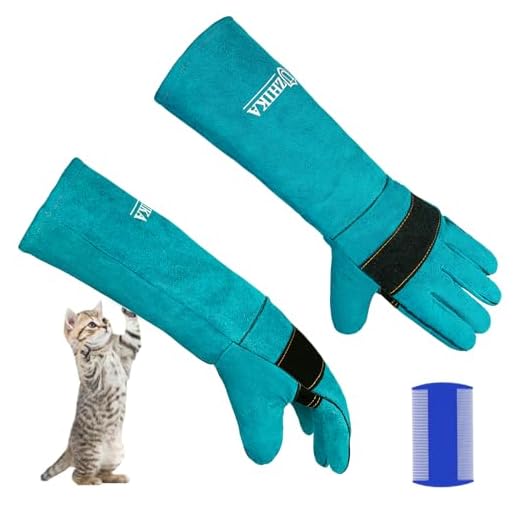 Uzhika Animal Handling Glove Anti Scratch Protective Gloves for Training Dogs Cat Bird Snake Parrot Lizard Wild Animals Reptiles - Bite Resistant Gloves