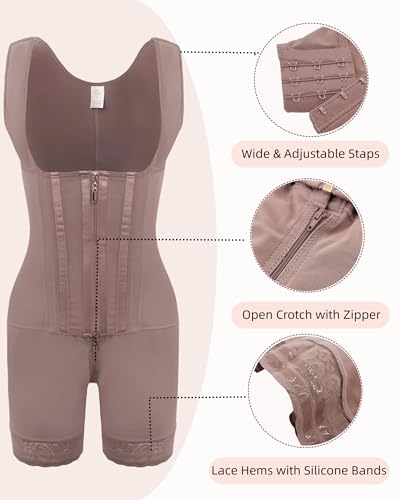 Fajas Colombianas Moldeadoras Shapewear Tummy Control Faja Body Shaper Postpartum Butt Lifter with Zipper Crotch4