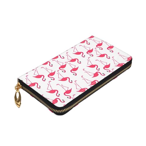 Portefeuille cuir flamant rose zippé pour ne plus perdre vos cartes de crédit