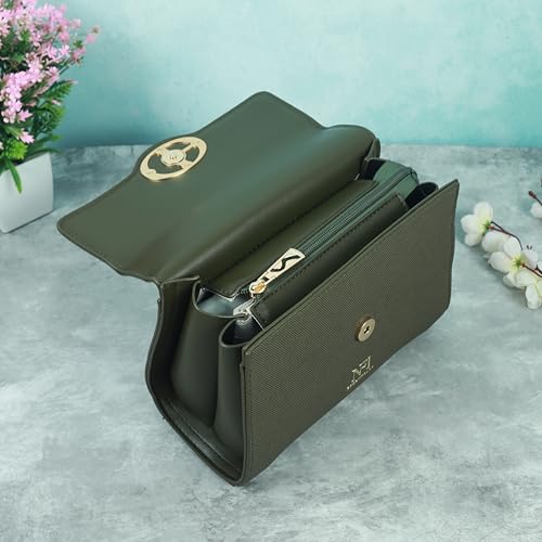 Image of NFI essentials Satchel Bags Ladies Purse Handbag Premium Women Shoulder Travel Bag for Work Gifts for Wife /Mother /Sister Stylish Office College Party Bag