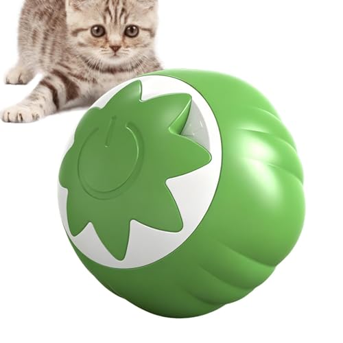 Orange Themed Cat ?oy Ball ? Rol?ing Self Entertaining Ball For Indoor Cats, Bite Resistant Automatic Rolling Toy, Fun Relieving