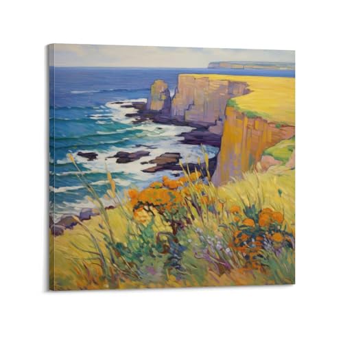 Peinture à l'huile moderne sur toile de paysage marin