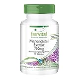 Mariendistel Extrakt - HOCHDOSIERT mit 750mg Mariendistel Extrakt pro Tablette - VEGAN - 80% Silymarin - 90 Tabletten