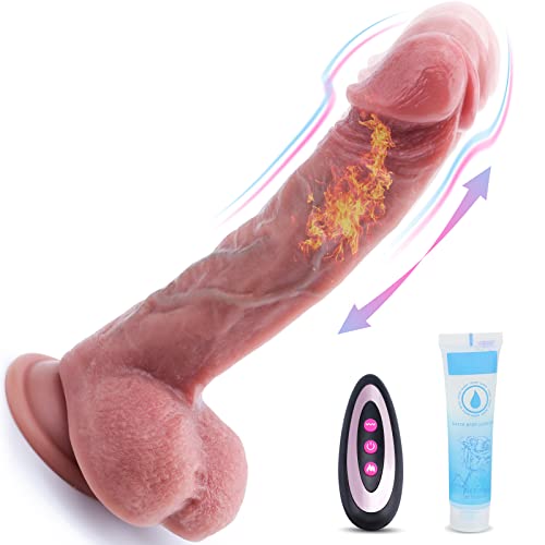 Thrusting Silicone Vibrator with Remote Control, 8.5''