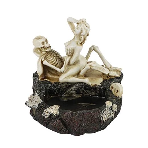 ITODA Tischdeko Halloween Tischaschenbecher Schädel Halloweendeko Horror Aschenbecher Gruselig Schädeldekoration Gothic Dekoknochen Geist Horrordeko Auto Windaschenbecher Zombie Deko für Tisch Küche