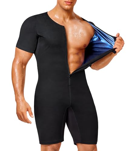 Junlan Sauna Suit for Men Full Body Waist Trainer Shirt for Working Out