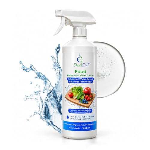 SterilOx FOOD — Limpiador multiusos para la cocina — 1000 ml — Sin alcohol