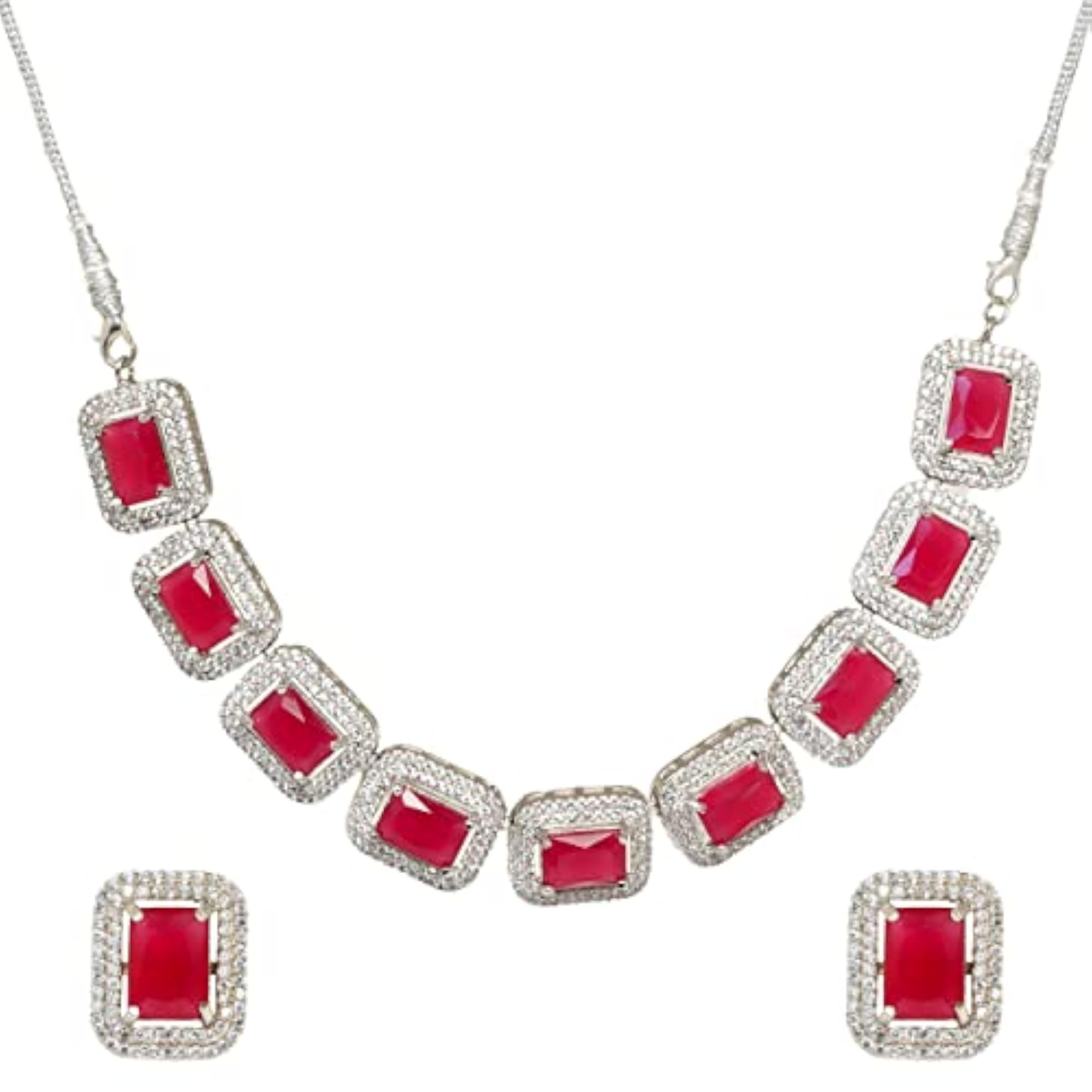 Classic Royal AD American Diamond Choker Set