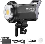 Godox LA200D LED Video Light, 200W 101000LUX@1M Daylight Studio, 5600K Bowens Mount LED Continuous Light, CRI 96+ 8 FX Effect 0-100% Dimming APP Control Photography Light