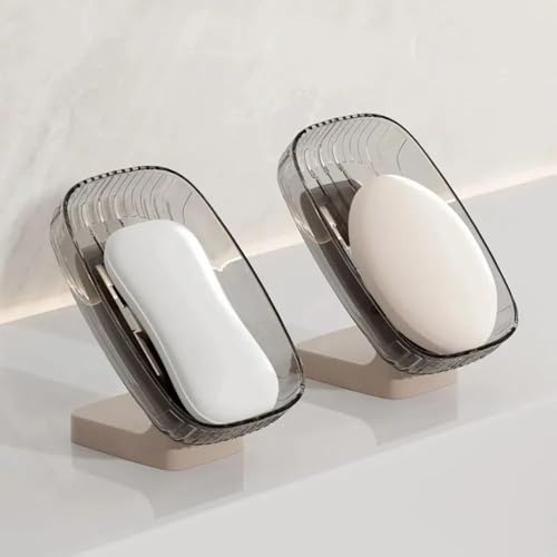 Image of Heel Soap Dish Holder | Self-Draining Soap Stand for Bathroom & Kitchen Sink | Non-Slip Base, Rust-Free & Hygienic Soap Saver (2, Heel soap Dish)