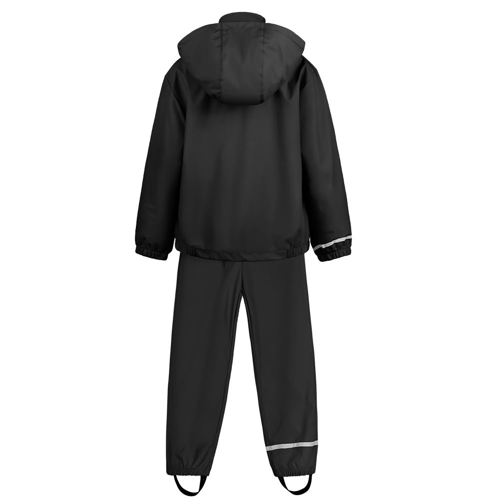 Unisex Kinder Regen-Anzug, Wasserdichter Matschanzug Regenbekleidung, für Jungen und Mädchen