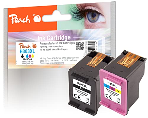 Têtes d'impression Peach H303 XL haute capacité pour des photos HP Envy éclatantes