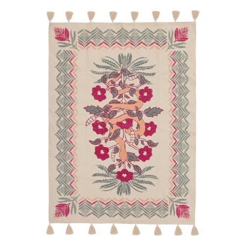 Atmosphera - Tapis Wild Coton tufté Vert céladon 120x170cm