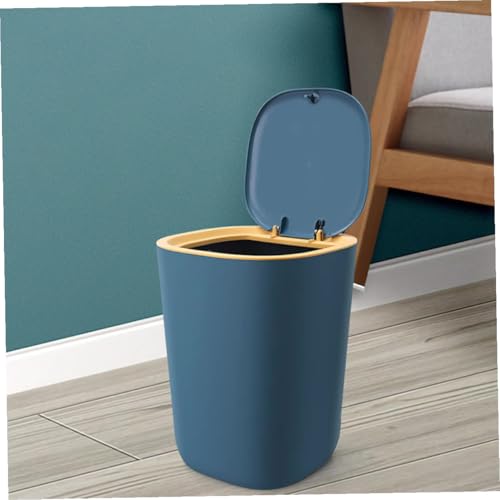 Caneca con tapa rectangular para basura 1.2 lb azul miniatura 4