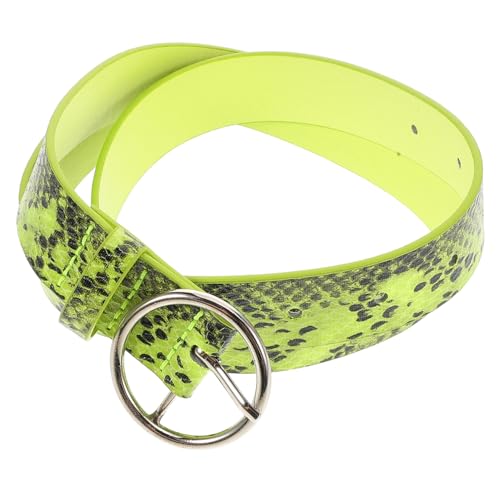 Fluorescent Snakeskin Belt for Women Unique Animal Print Waist Belt Fashion Statement Accessory for Jeans Dresses Versatile Stylish Design for Summer Outfits