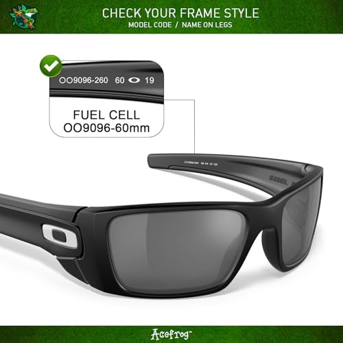 Image of Acefrog 5 Pairs Polarized Replacement Lenses for Oakley Fuel Cell OO9096 Sunglasses, Perfectly Fit, Shatterproof, Anti-scratch, Value Pack