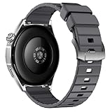 Cinturino da 22 mm, compatibile con Huawei Watch GT 6 Pro GT6 GT5 GT4 46 mm Quick Release 22 mm Fluorubber Cinturino per Bip 5 Bip 6 / Venu 4 45 mm Band/Forerunner 265/255, misura unica, Gomma, Non